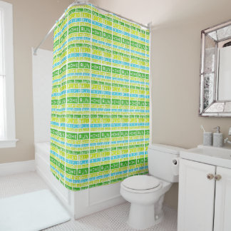 Cortina De Ducha Fútbol Deportes Green Fabric Shower Curtai