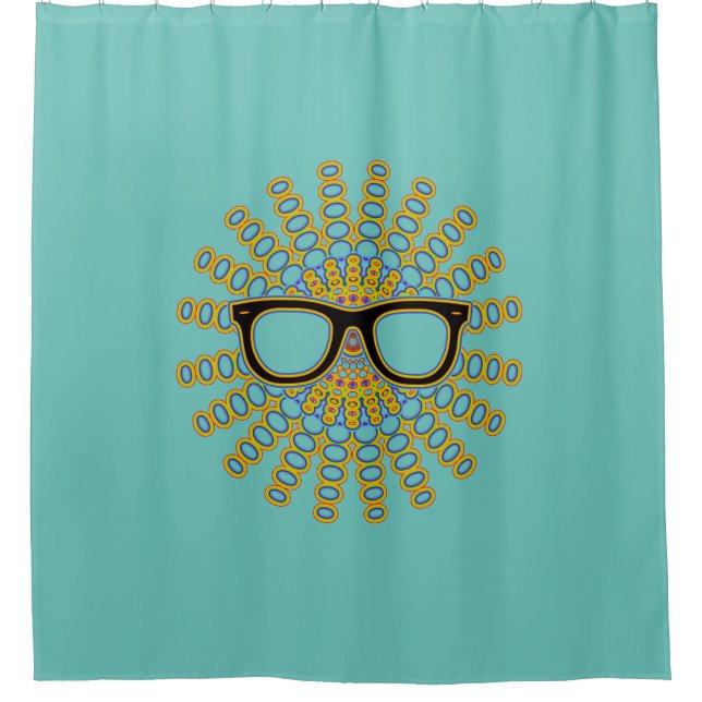Cortina De Ducha Gafas de nerd soleadas + tu trasero. e ideas (Anverso)