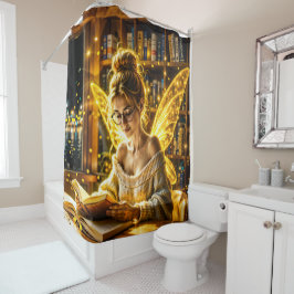 Cortina De Ducha Gafas de suéter suave de hadas y libros de ensueño