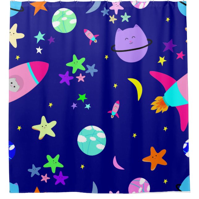 Cortina De Ducha galaxia astronauta de cadera espacial (Anverso)