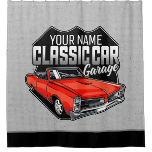Cortina De Ducha Garaje de coche clásico convertible personalizado