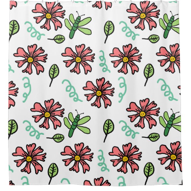 Cortina De Ducha Gasas de ducha de Petals susurrantes (Anverso)