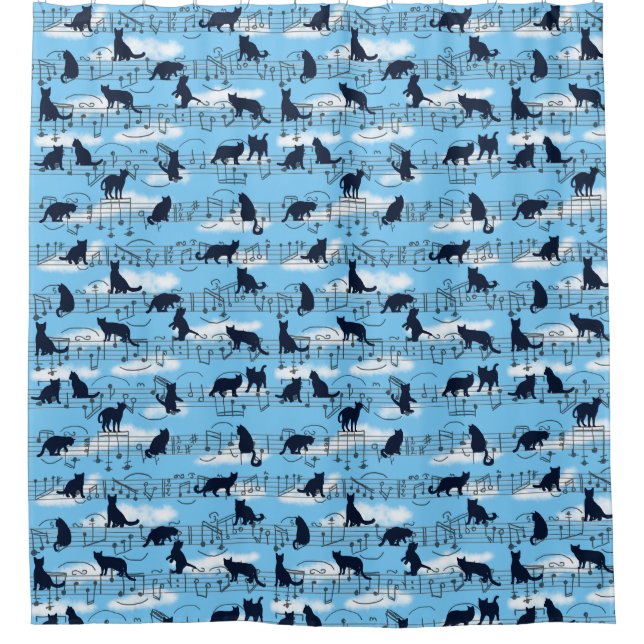 Cortina De Ducha gatitos musicales (Anverso)