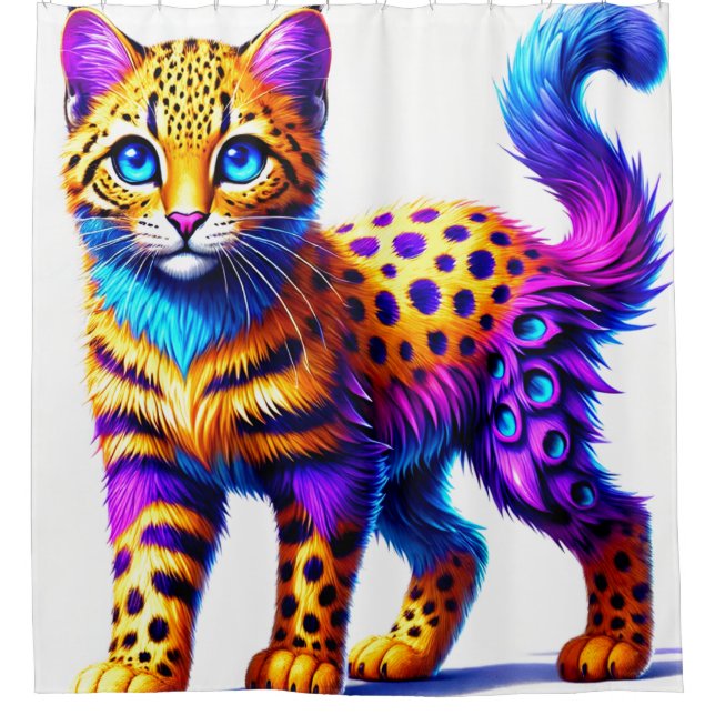 Cortina De Ducha Gato artístico (Anverso)