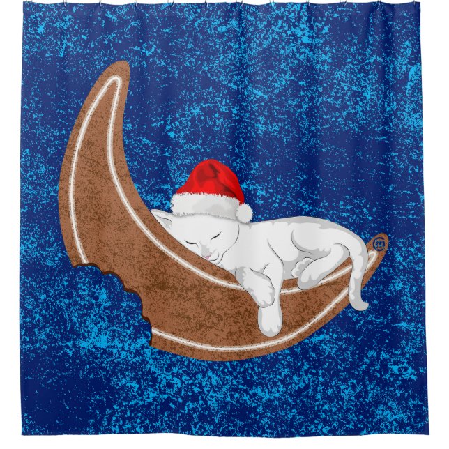 Cortina De Ducha Gato de pan de jengibre (Anverso)