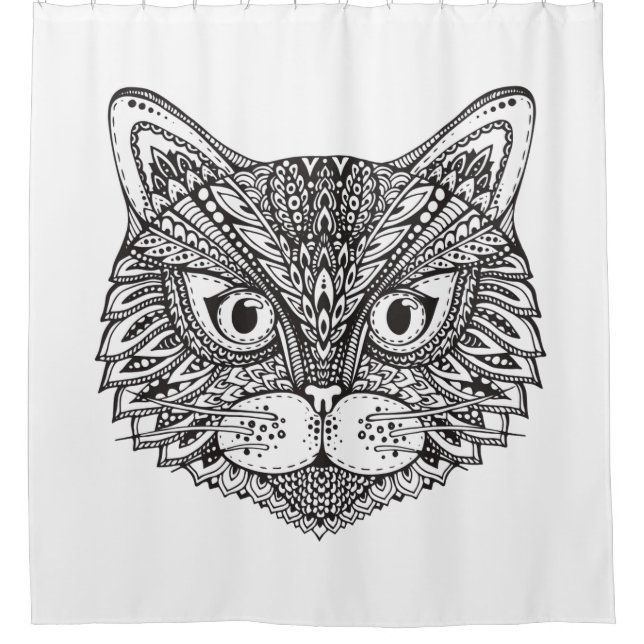 Cortina De Ducha Gato del estilo (Anverso)