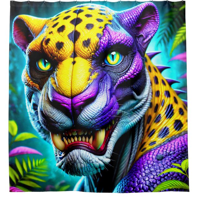 Cortina De Ducha Gato enojado (Anverso)