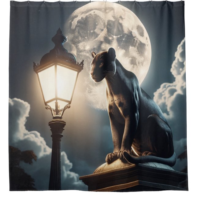 Cortina De Ducha Gato negro (Anverso)