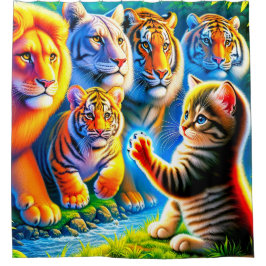 Cortina De Ducha Gatos