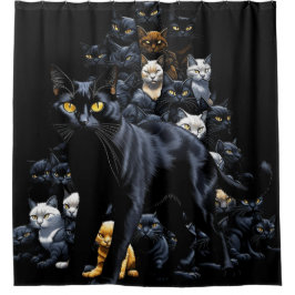 Cortina De Ducha Gatos