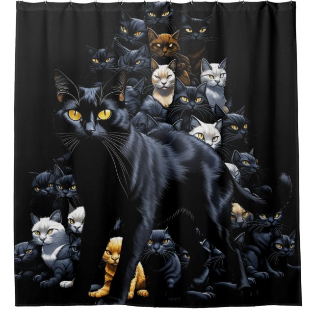 Cortina De Ducha Gatos (Anverso)