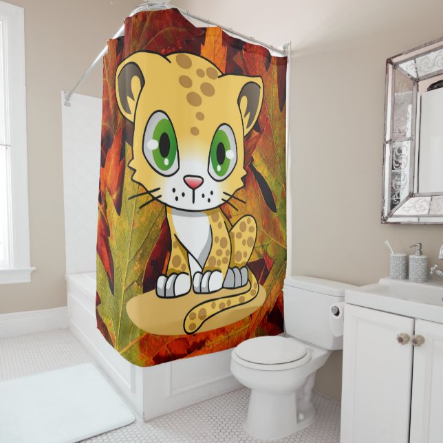 Cortina de ducha Gatos para niños (In situ)