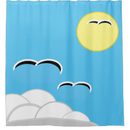 Cortina de ducha - Gaviotas en vuelo