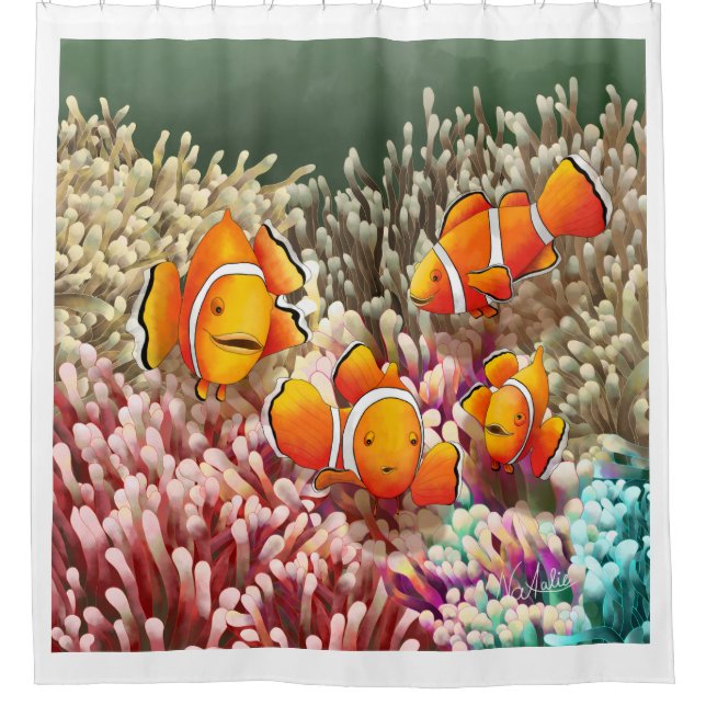 Cortina De Ducha GB Shower Curtain Clownfish (Anverso)