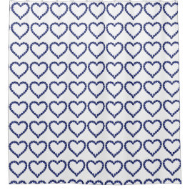 Cortina De Ducha Gemstone Sapphire Blue Heart