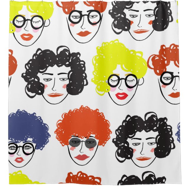 Cortina De Ducha Gente divertida: diseño impecable. (Anverso)