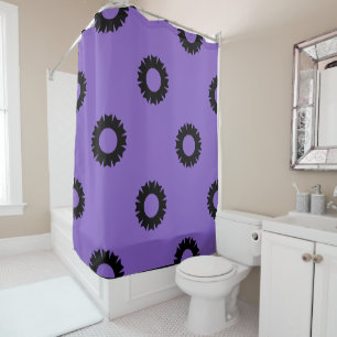 Cortina De Ducha Geo negro morado