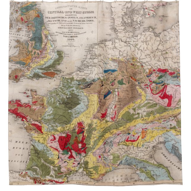Cortina De Ducha Geología de Europa (Anverso)