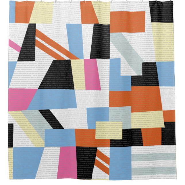 Cortina De Ducha Geometric creativa: diseño de patrones de longitud (Anverso)