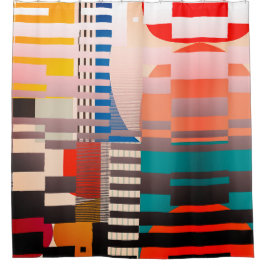 Cortina De Ducha Geometric Graphic Motif Modern Trend 