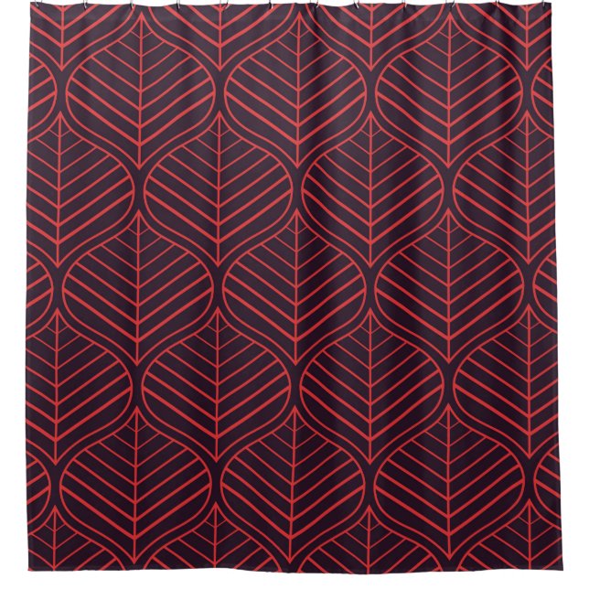 Cortina De Ducha Geometric leaves seamless pattern. Abstract textur (Anverso)