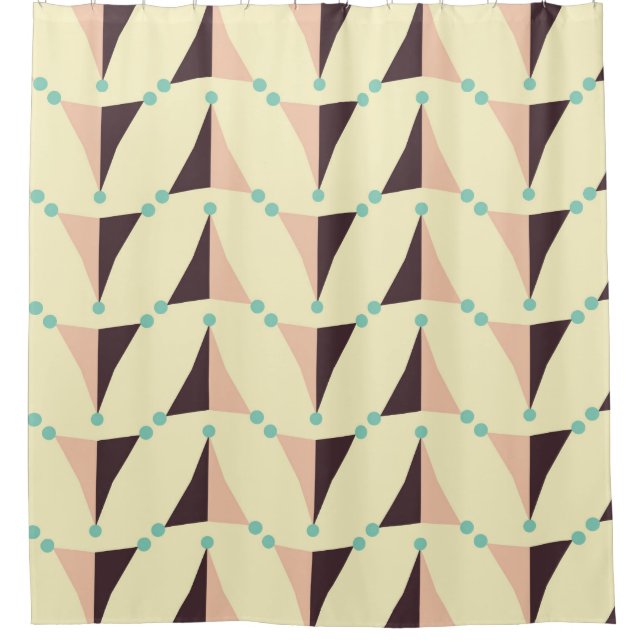 Cortina De Ducha Geometric pattern in retro vibe (Anverso)