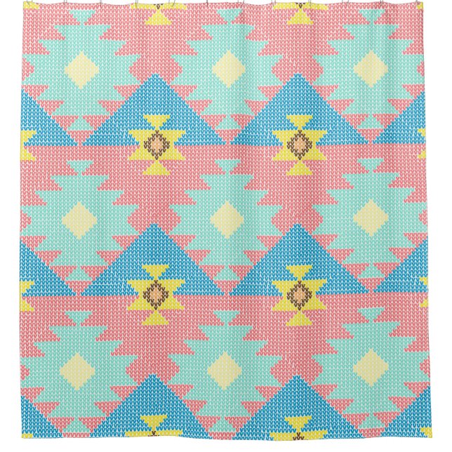 Cortina De Ducha Geometric seamless pattern design,  home decor ide (Anverso)