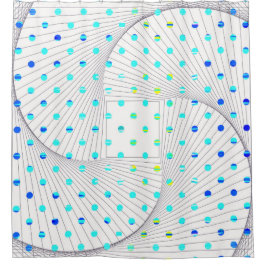 Cortina De Ducha Geométrica del punto de polka