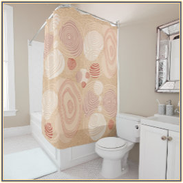 Cortina De Ducha Geométrico abstracto moderno en colores malvas