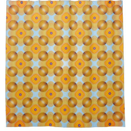 Cortina De Ducha Geométrico amarillo inusual