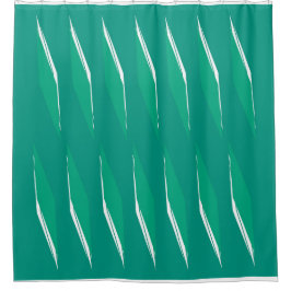 Cortina De Ducha Geométrico verde de jungla persa