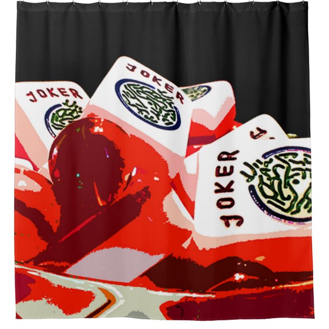 Cortina de ducha gigante del cuenco del comodín (Anverso)