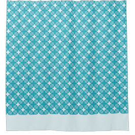Cortina De Ducha Gingham azul y blanco