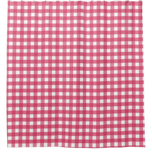 Cortina De Ducha gingham cereza (Anverso)