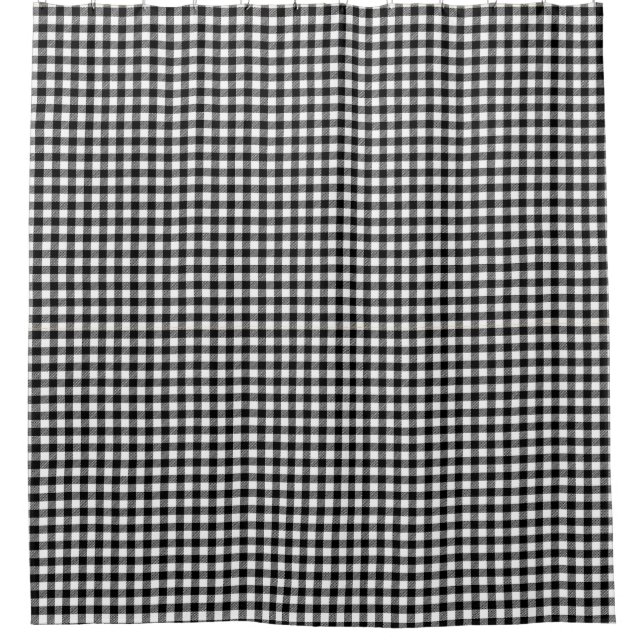 Cortina De Ducha gingham negra (Anverso)