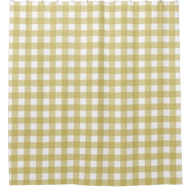 Cortina De Ducha Gingham Verde Lima Blanco (Anverso)