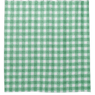 Cortina De Ducha Gingham Verde Menta 