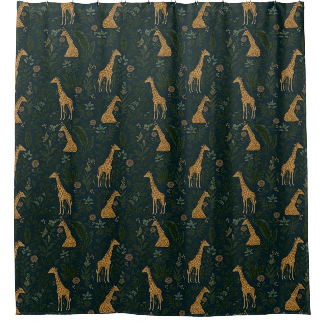 Cortina De Ducha Giraffe Hangout Tropical (Anverso)