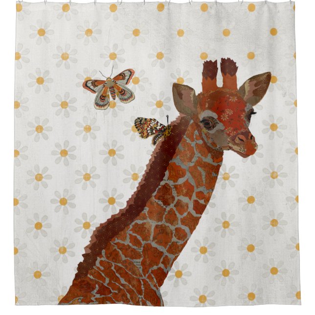 CORTINA DE DUCHA GIRAFFE Y MARIPOSAS (Anverso)