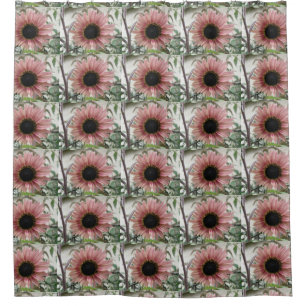Cortina De Ducha Girasol rosa pálido