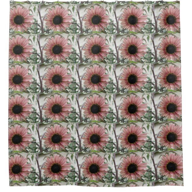 Cortina De Ducha Girasol rosa pálido (Anverso)