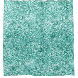 Cortina De Ducha Girly Mint Purpurina Confetti