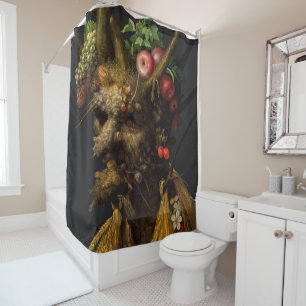 Cortina De Ducha Giuseppe Arcimboldo - Cuatro estaciones en una sol