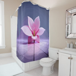 Cortina De Ducha Gladiolos Dimensionales: Obra Maestra Rosa y Púrpu