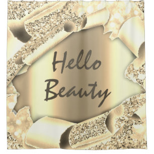 Cortina De Ducha Glam 3D Frame Gold SPARK HELLO Girly