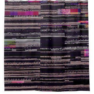 Cortina De Ducha Glitched TV screen with broken pixels. Abstract fu