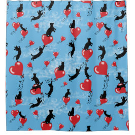 Cortina De Ducha Globos rojos voladores