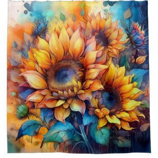 Cortina De Ducha Gloria de Girasoles
