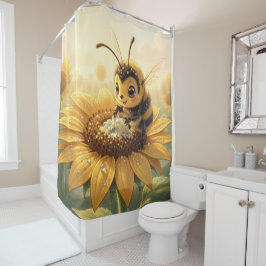 Cortina De Ducha Golden Bumblebee in Bloom Dance.9