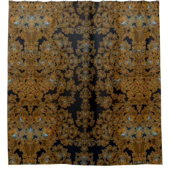 Cortina De Ducha Golden Lace en Brown (Anverso)